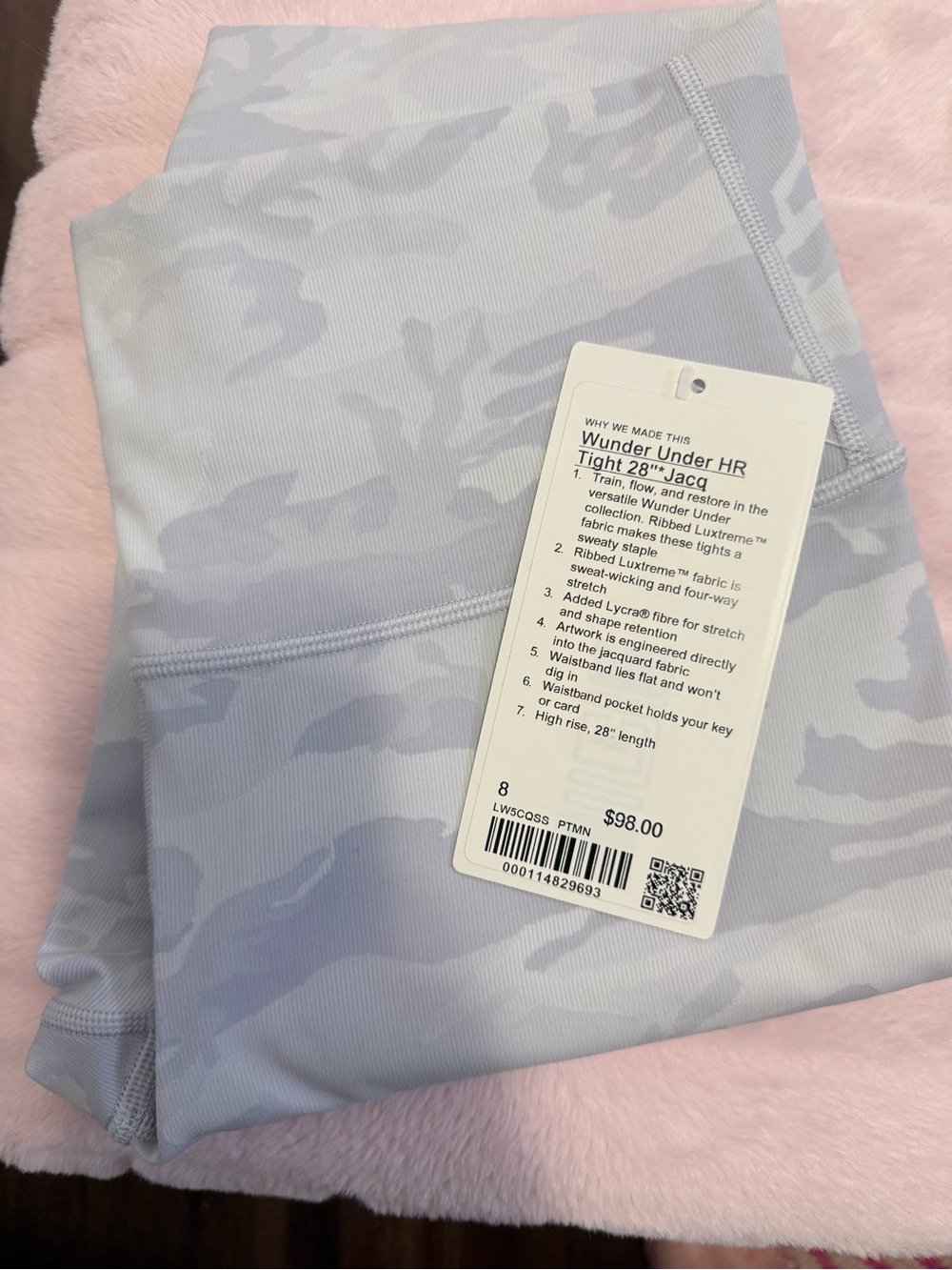 lululemon athletica Wunder Under HR Tight 28" in Light Gray Camo